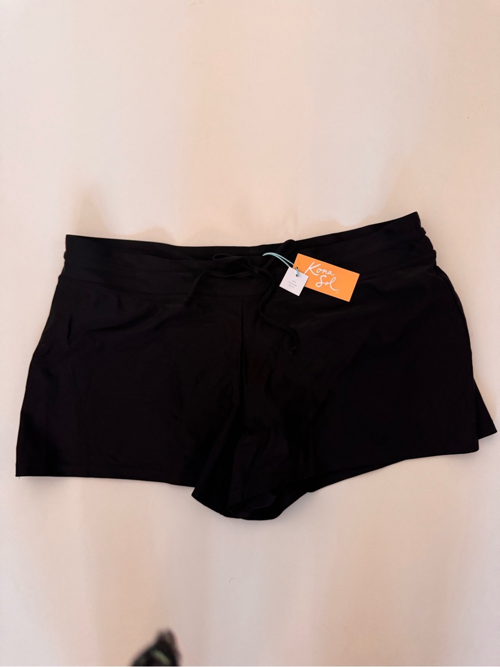 Kona Sol Black Women's Athletic Swim Shorts